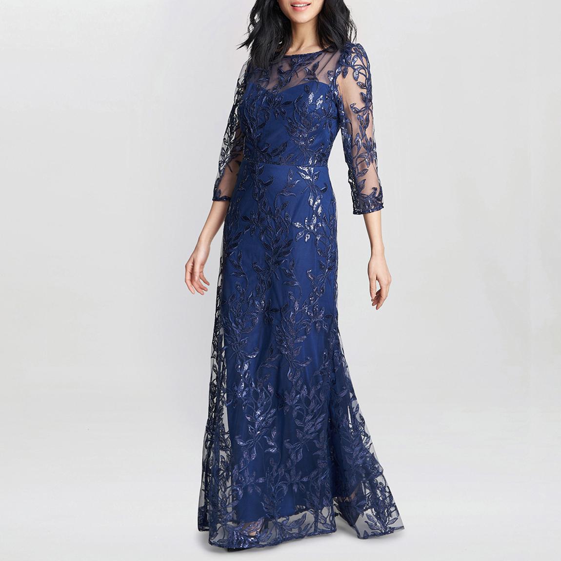 Navy Jordana Beaded Maxi Dress main product photo