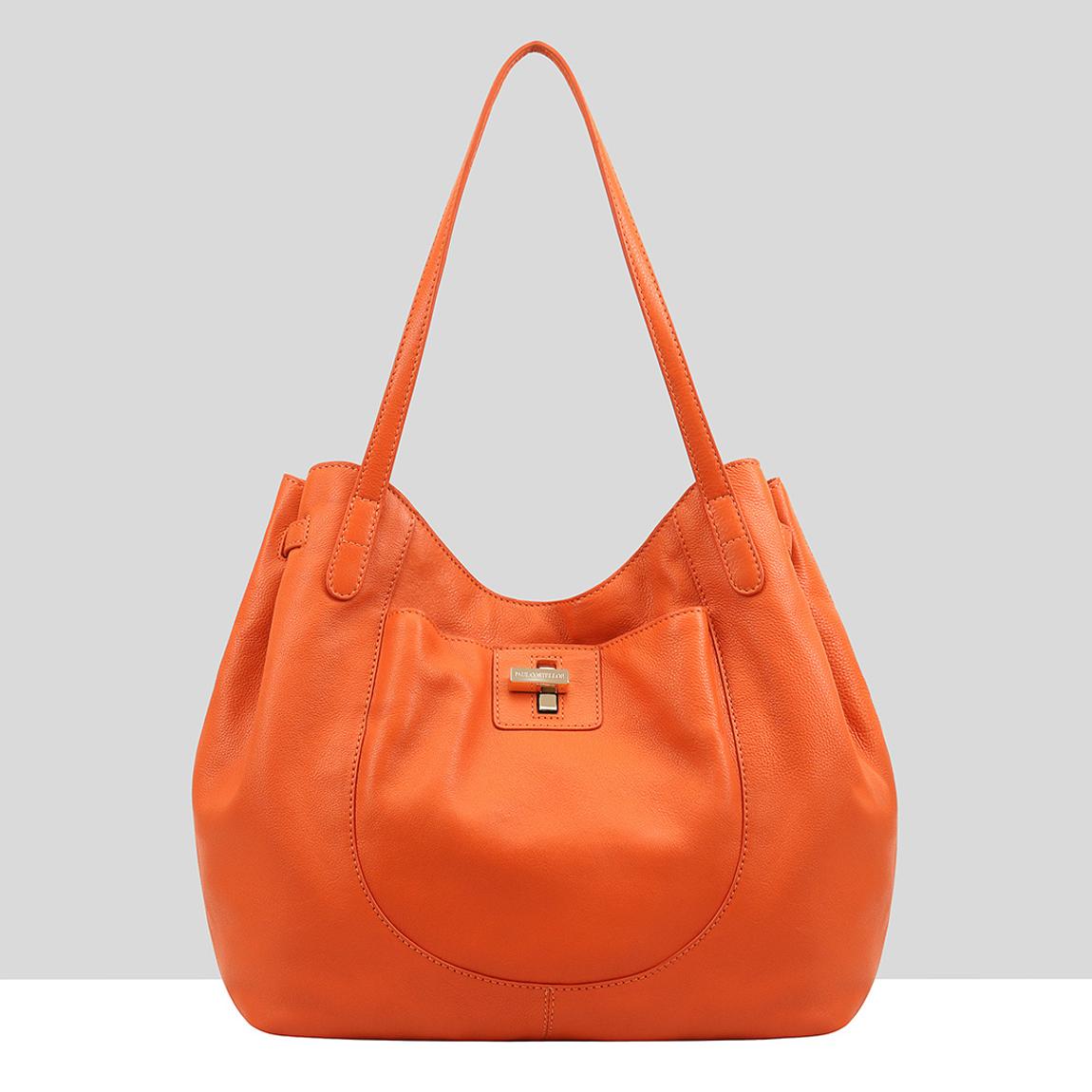 Harvest Pumpkin Bolivar Leather Handbag main product photo