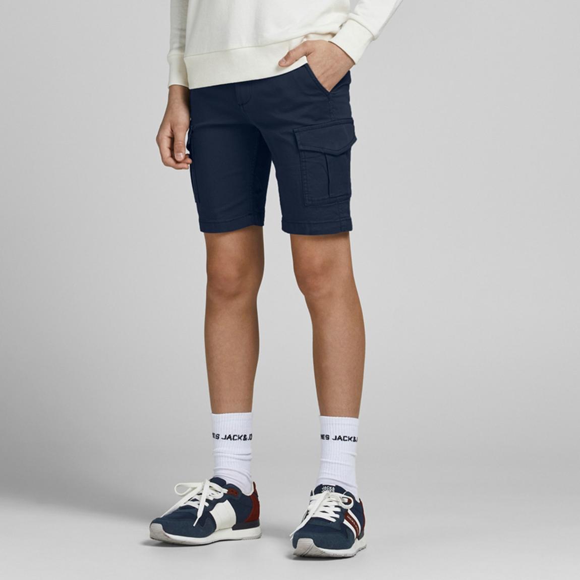 Navy Blazer Cargo Cotton Shorts main product photo
