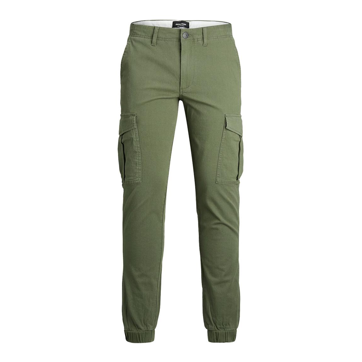 Deep Lichen Green Cargo Cotton Trousers main product photo
