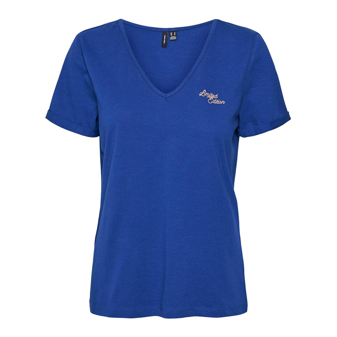 Mazarine Blue V-Neck Organic Cotton T-Shirt main product photo
