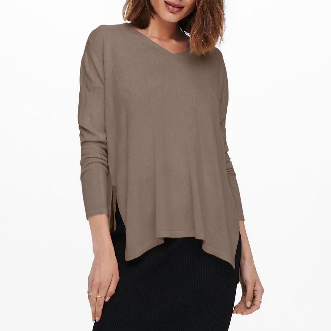 Walnut V-Neck Pullover main product photo