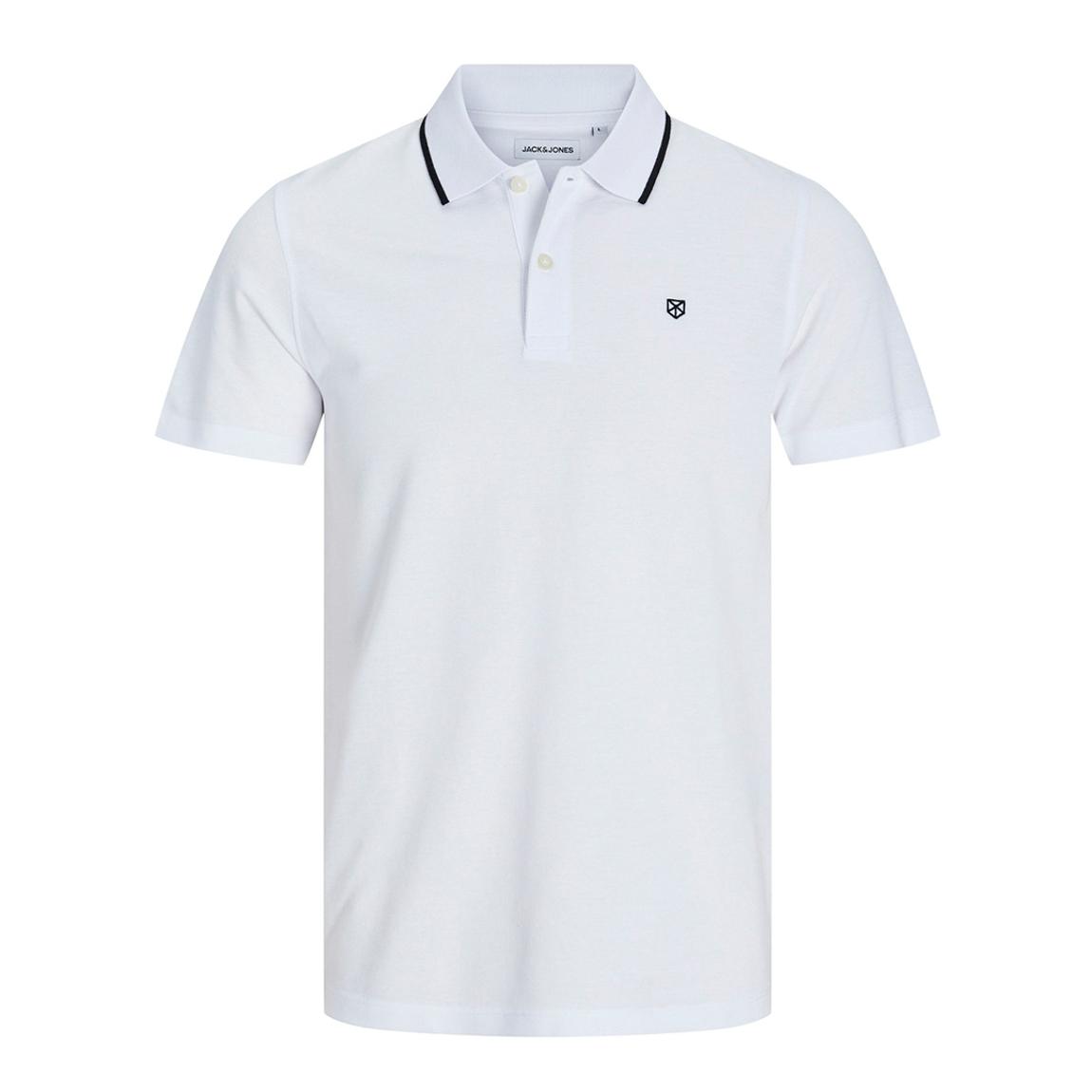 White Cotton Blend Polo Shirt main product photo