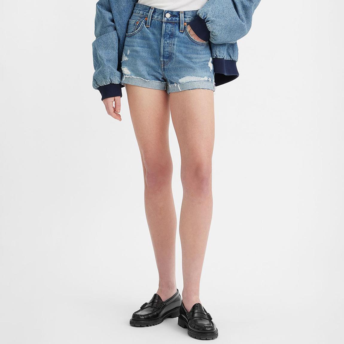 Mid Blue 501® Denim Shorts main product photo
