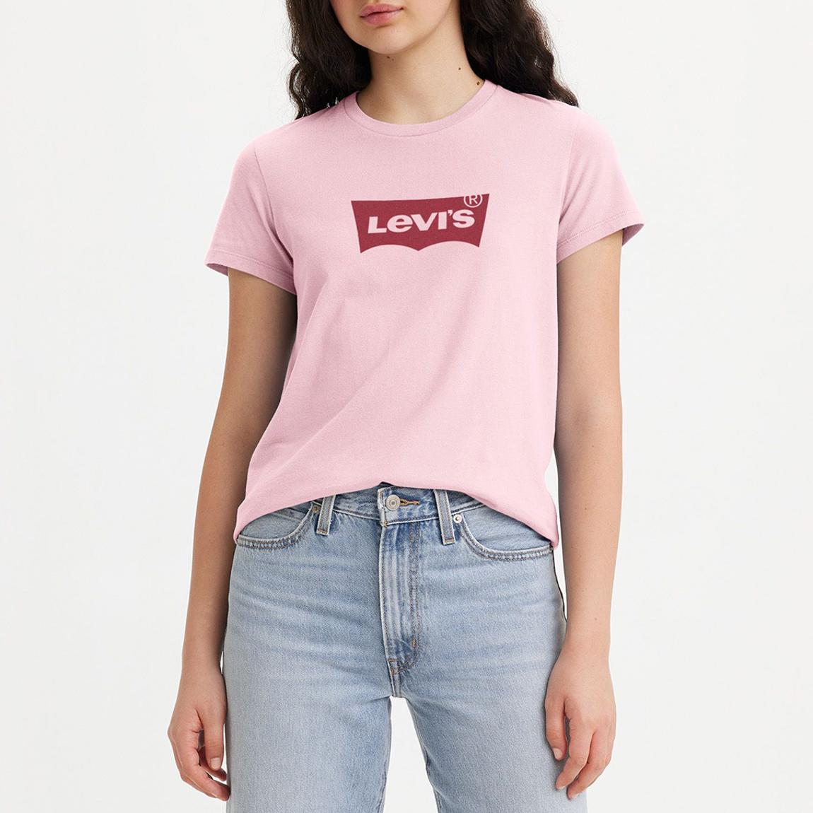 Chalk Pink Perfect Chest Logo Cotton T-Shirt main product photo