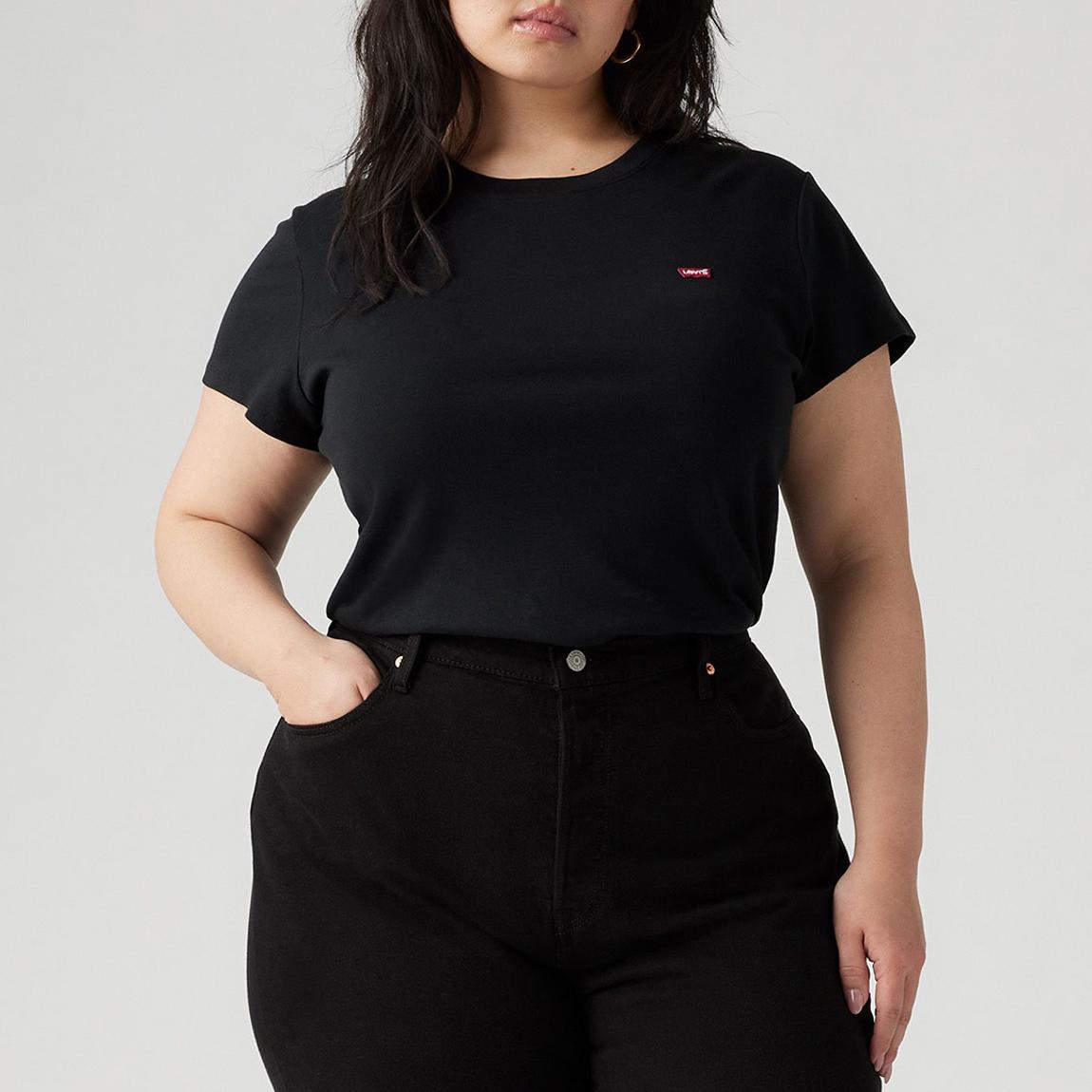 Plus Black Cotton T-Shirt main product photo
