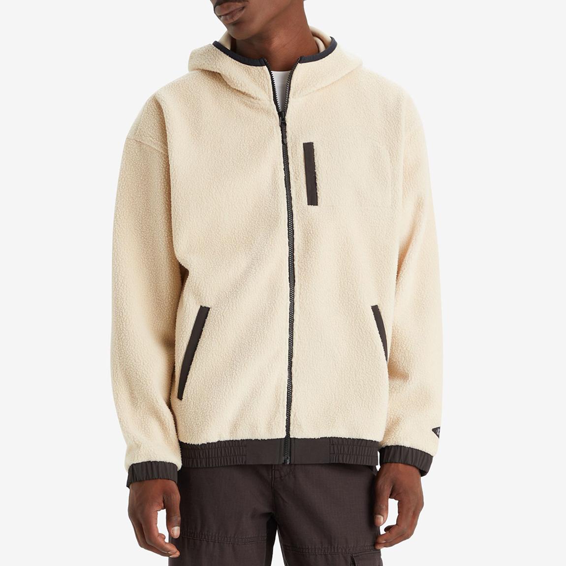 Tan Hooded Sherpa Hoodie main product photo