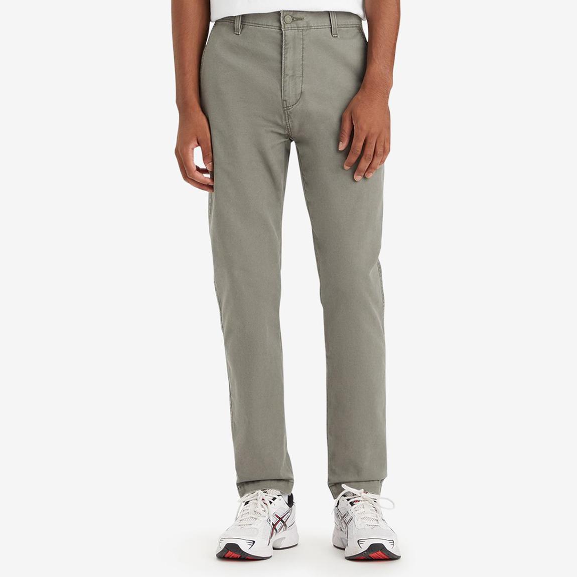 Grey Tapered Cotton Blend Chinos main product photo