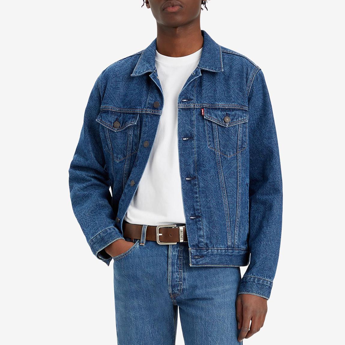 Dark Blue Denim Trucker Jacket main product photo