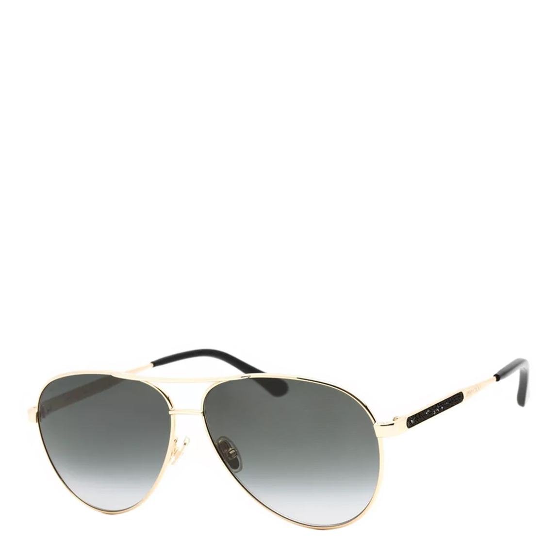 Women's Jimmy Choo Black Gold Sunglasses 60mm main product photo