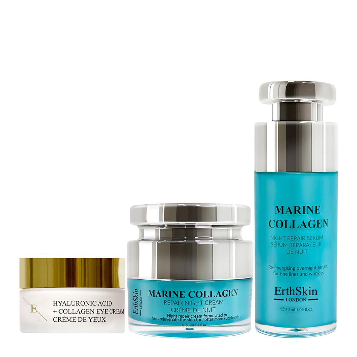 Marine Collagen Night Cream 50Ml + Hyaluronic Acid + Collagen Pro Age Eye Cream + Marine Collagen Night Repair Serum 30Ml main product photo