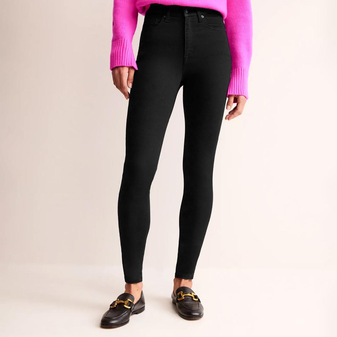 High Rise Skinny Jeans - Black main product photo