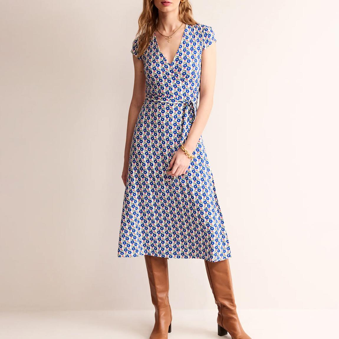 Blue Joanna Wrap Dress main product photo