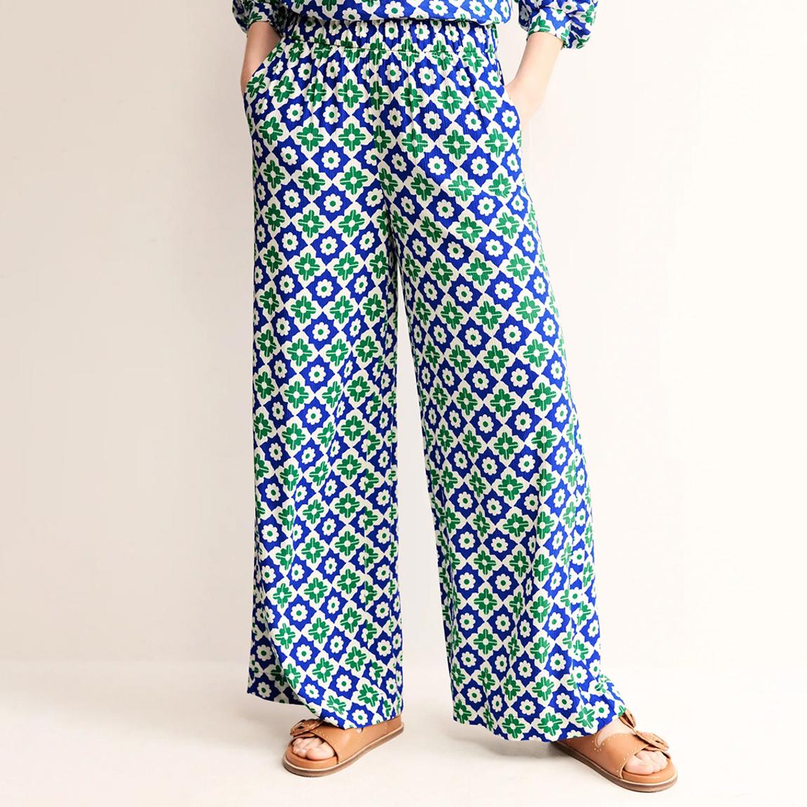 Blue/Green Wide Trousers main product photo