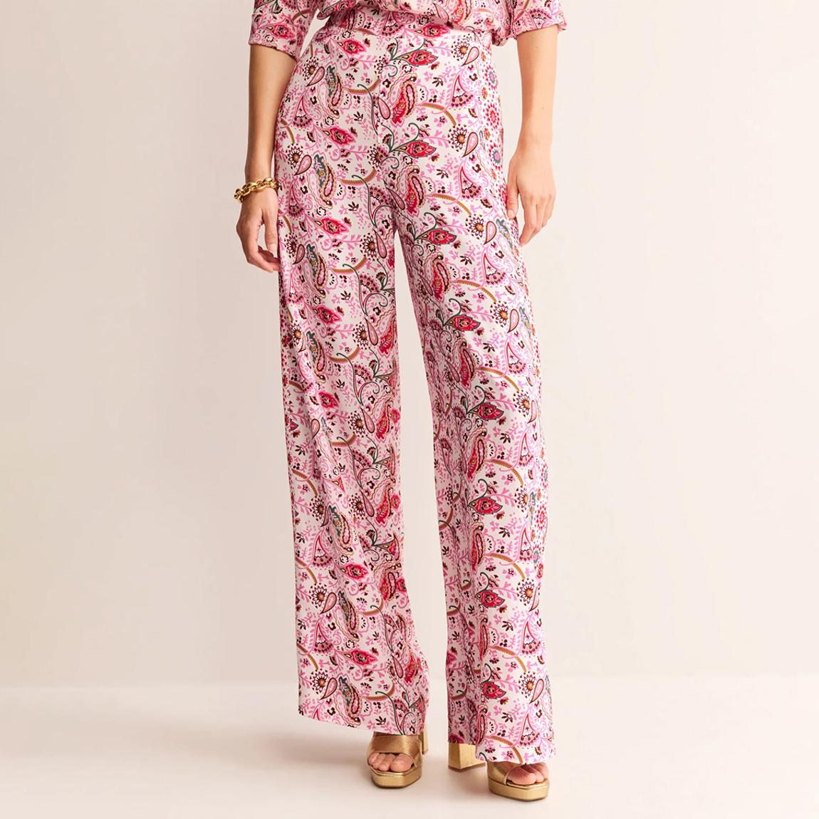 Pink Palazzo Crepe Trousers main product photo