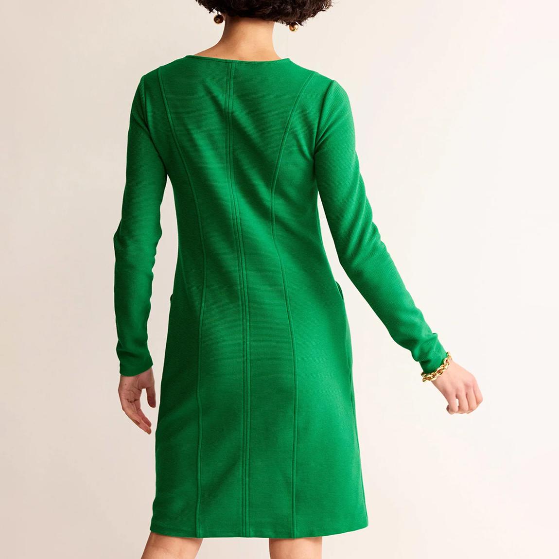 Boden Green Ellen Ottoman Dress - BrandAlley