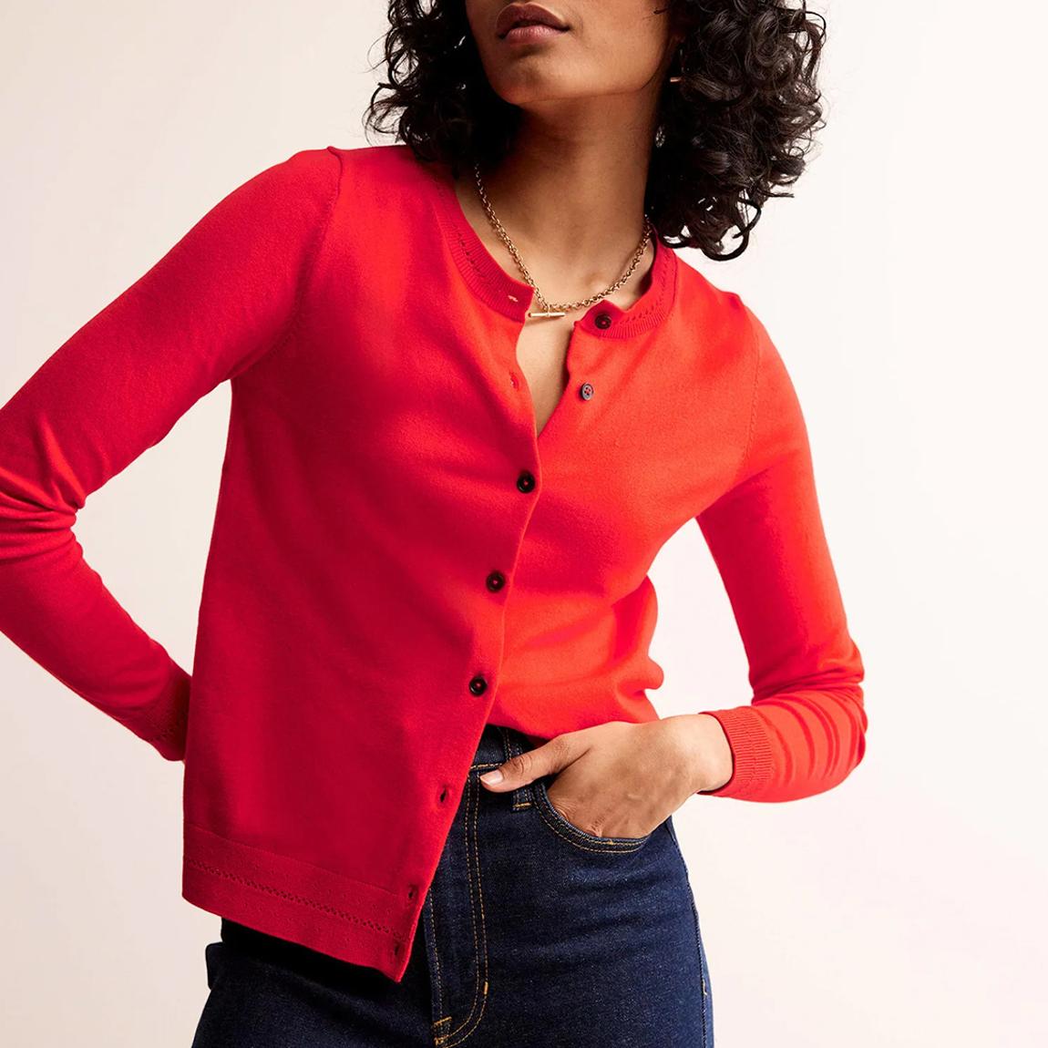 Red Catriona Cardigan main product photo
