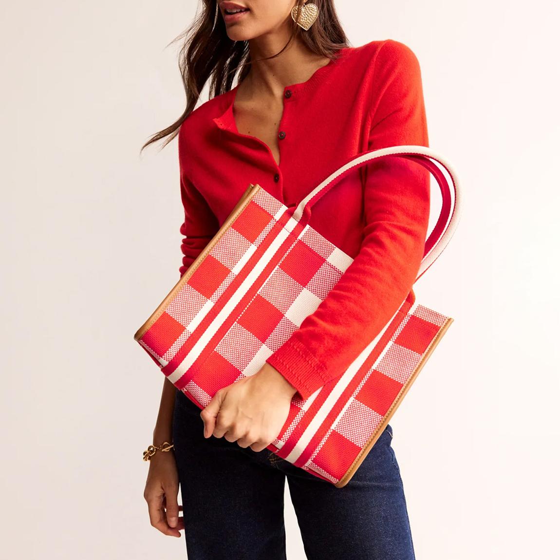 Red Tilda Cotton Tote Bag main product photo