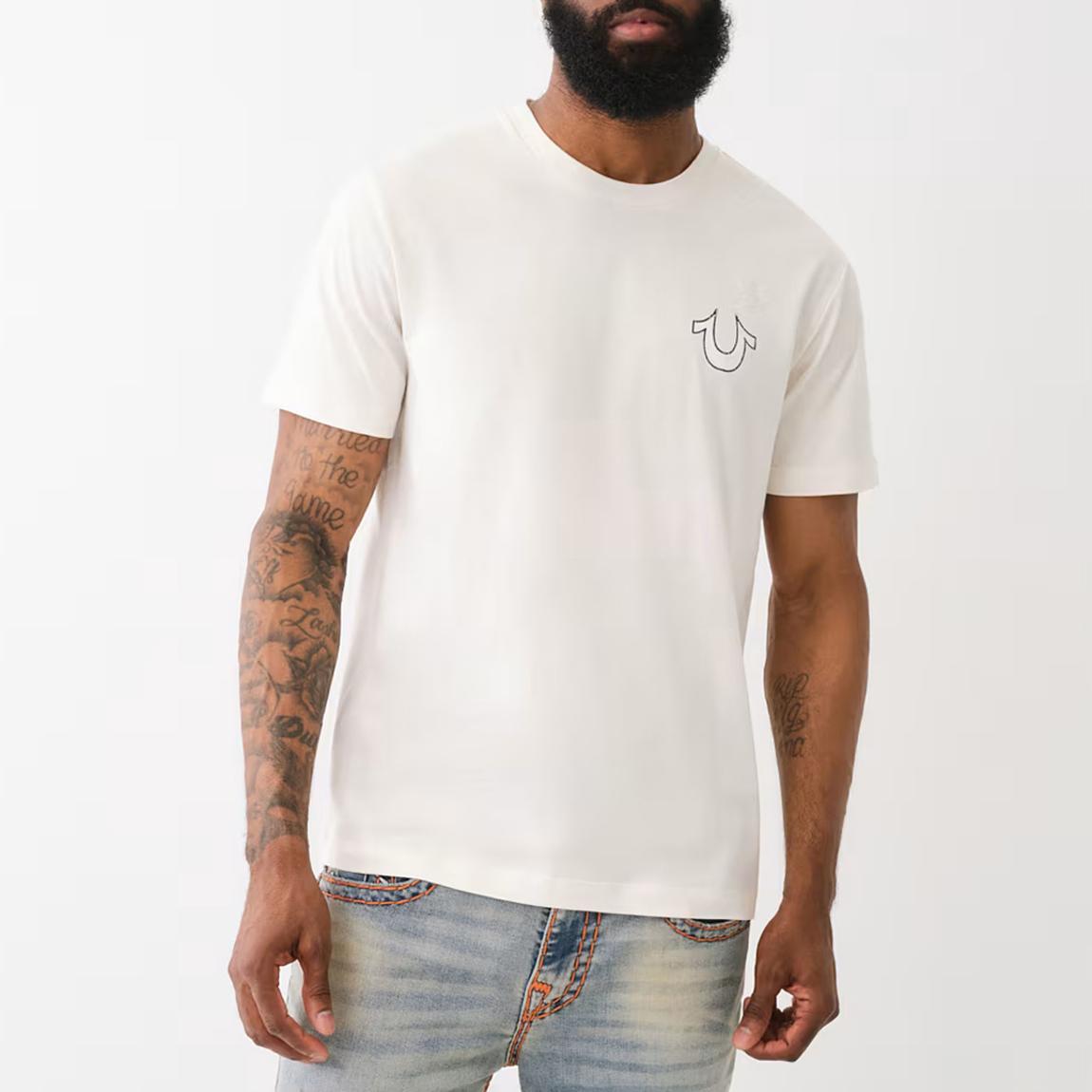 White Flocked Vintage Logo T-Shirt main product photo