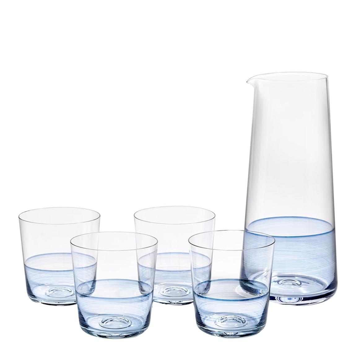 5 Piece Set 1815 Carafe & Tumbler, Blue main product photo