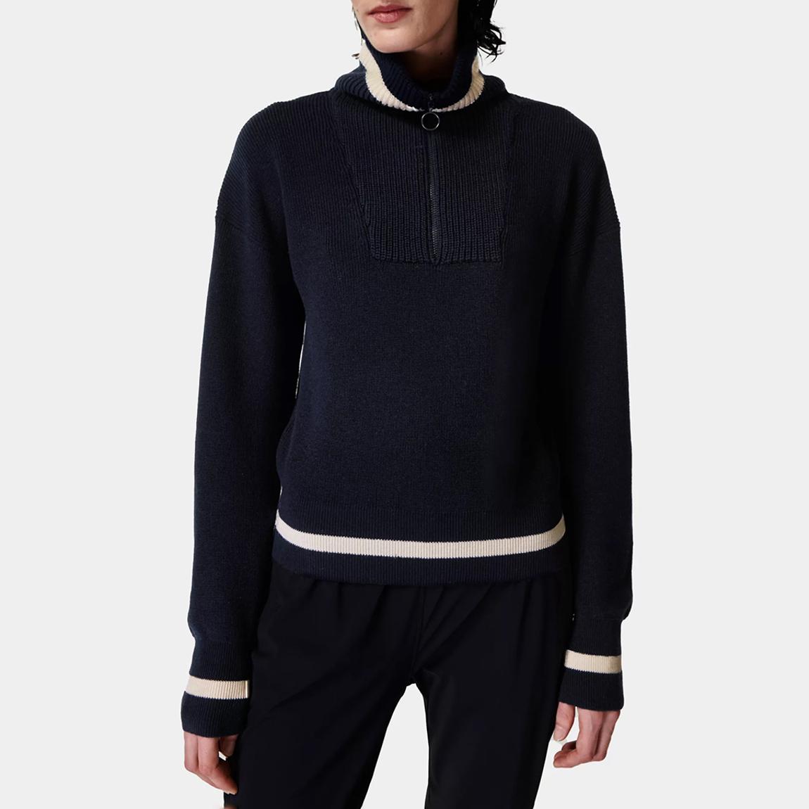 Navy Modern Half Zip Sweater main product photo