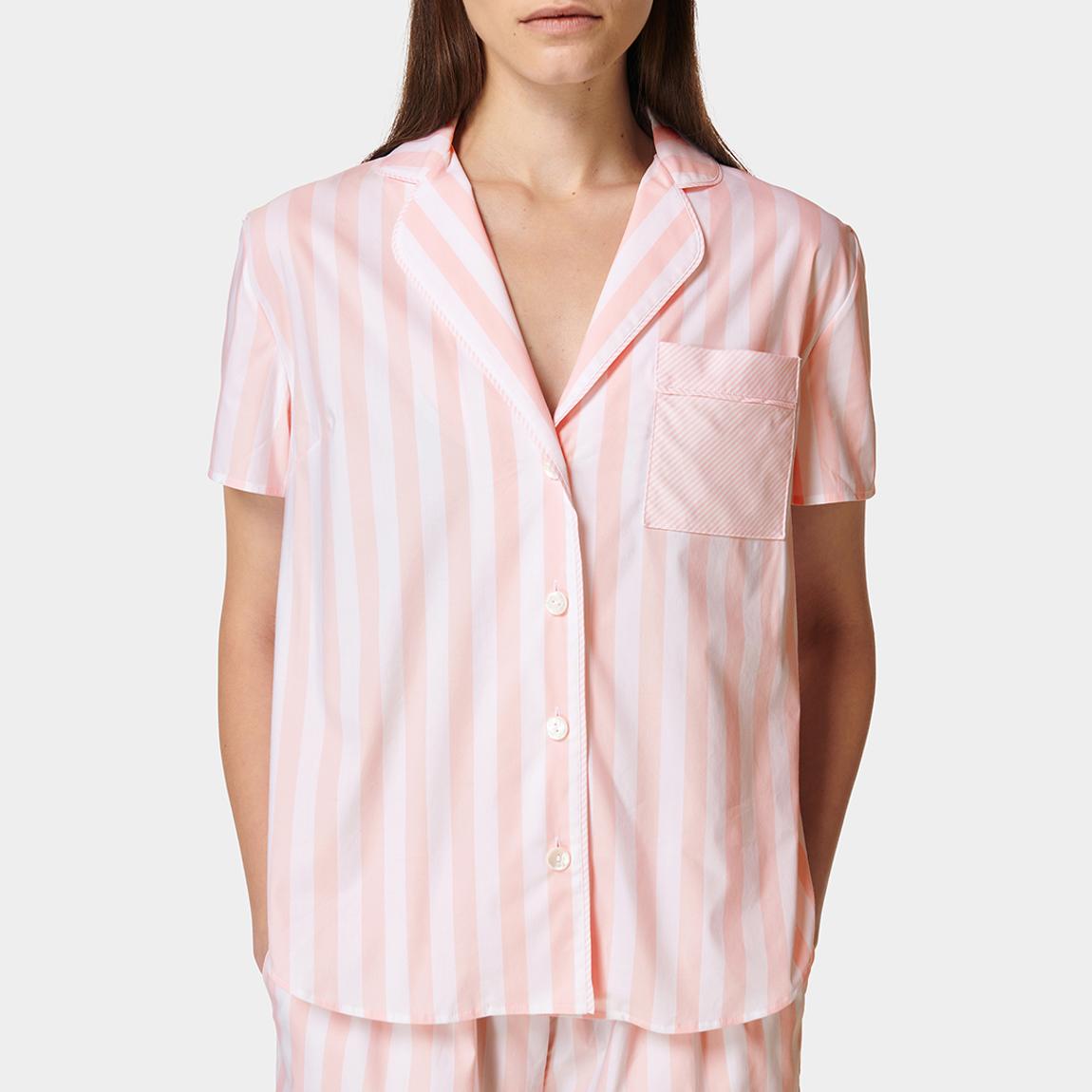Pink Stripe Restful Sleep Short Sleeve Shirt main product photo