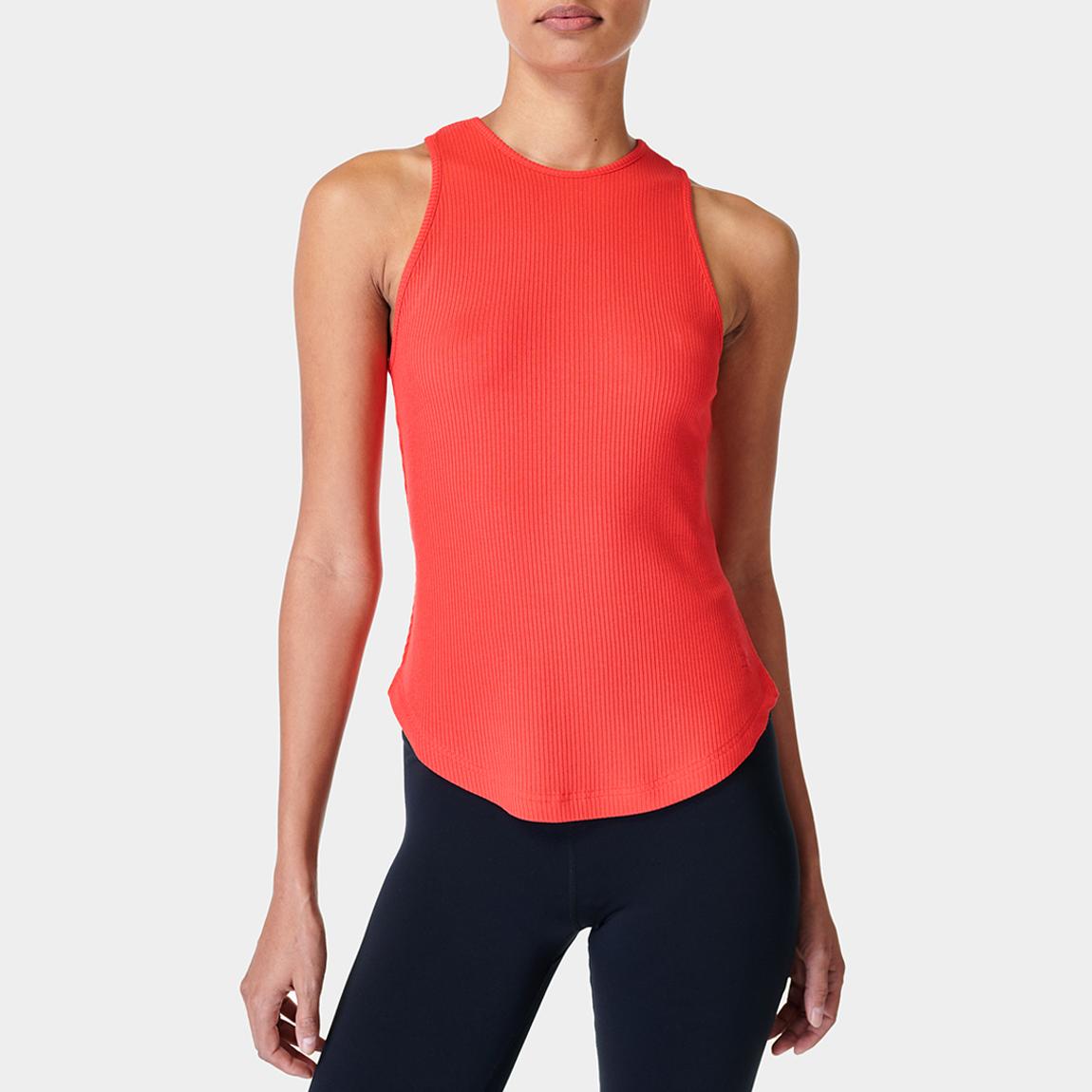 Tulip Red Harper Racer Rib Tank main product photo