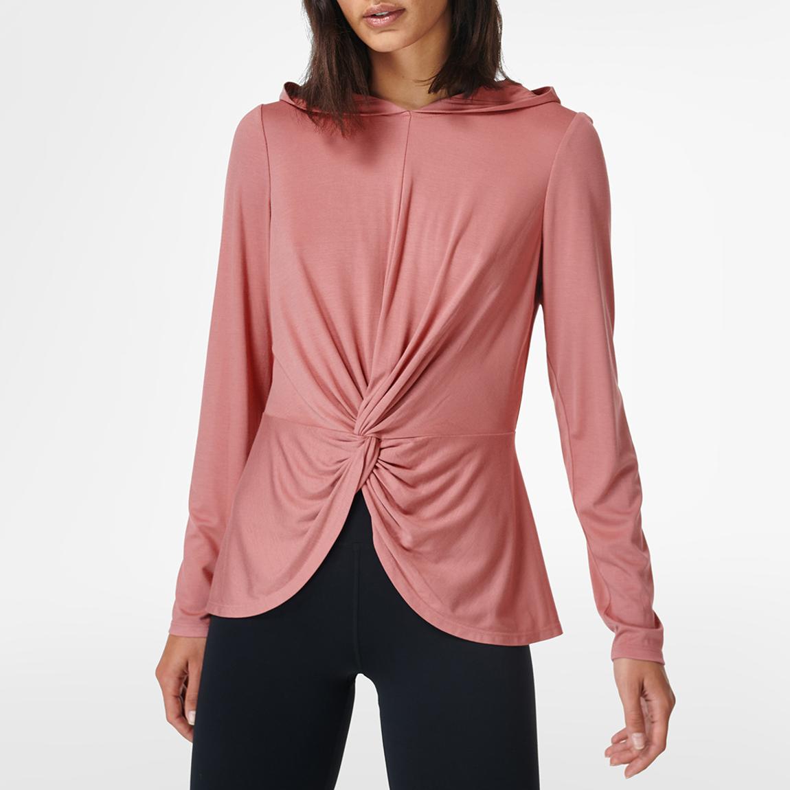Cinder Pink Tori Hooded Top main product photo