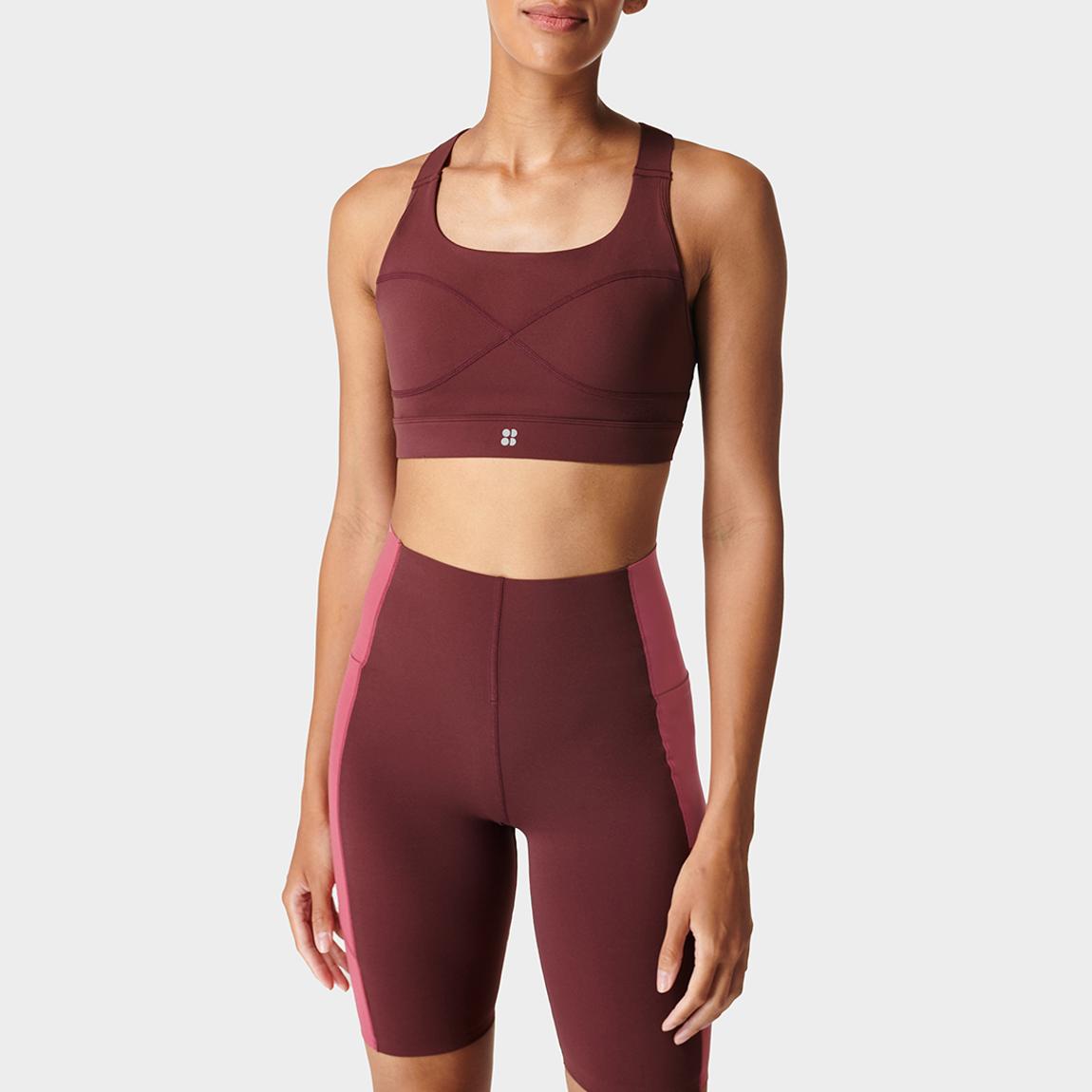 Umbra Red Power Medium Impact Sports Bra main product photo