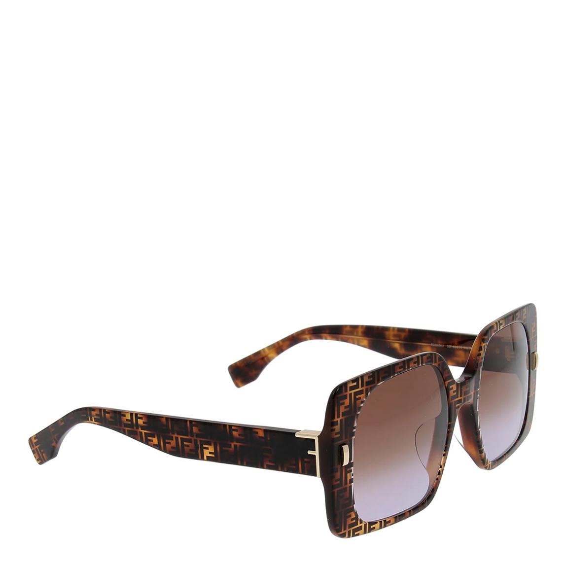 Women's Brown Fendi Sunglasses 53mm main product photo