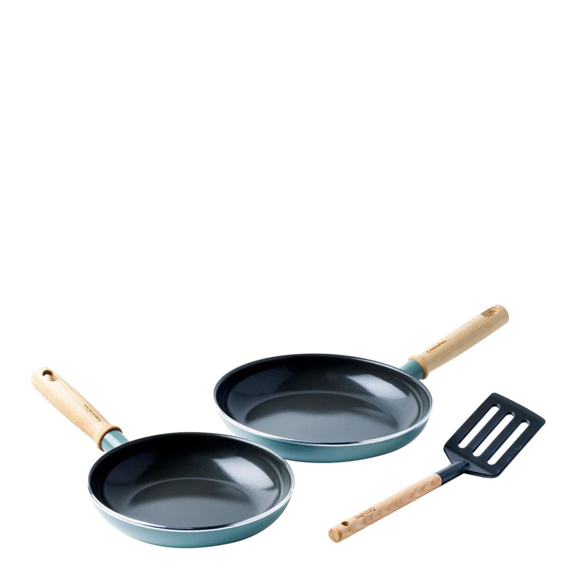 Blue Mayflower Non-Stick Frying Pan Set with Spatula, 20cm & 24cm main product photo