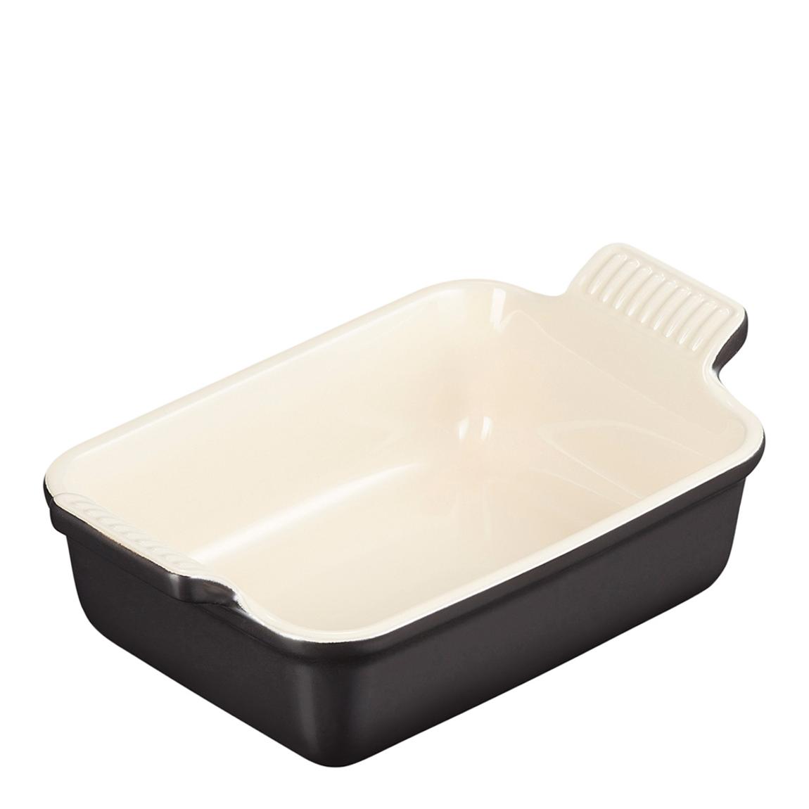 Satin Black Stoneware Classic Rectangular Dish, 18cm main product photo