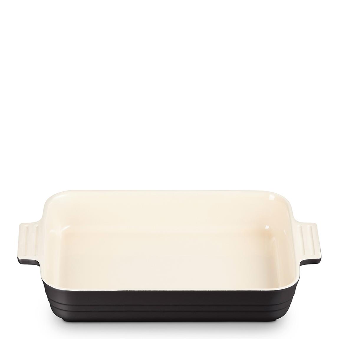 Satin Black Stoneware Classic Rectangular Dish, 32cm main product photo