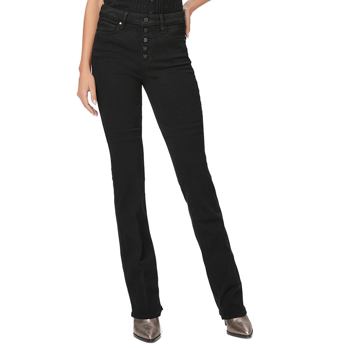 Black High Rise Manhattan Bootcut Jeans main product photo