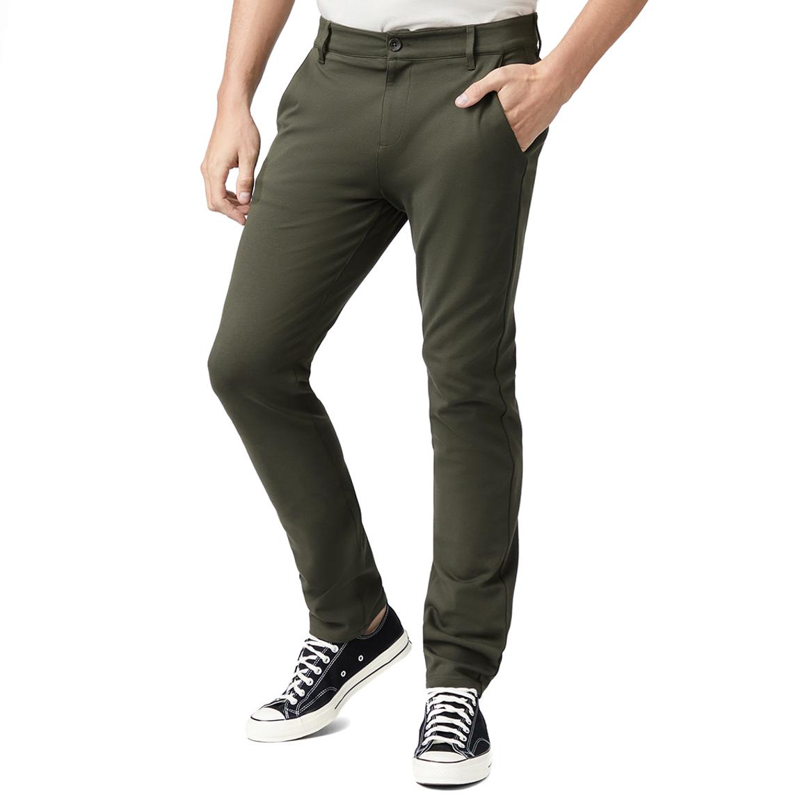 Khaki Stafford Straight Trousers main product photo