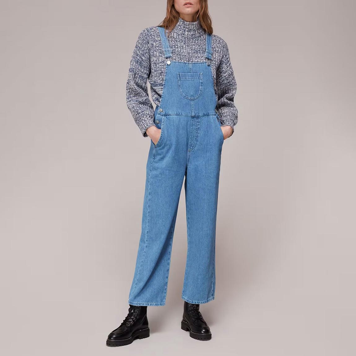 Blue Leni Denim Dungarees main product photo