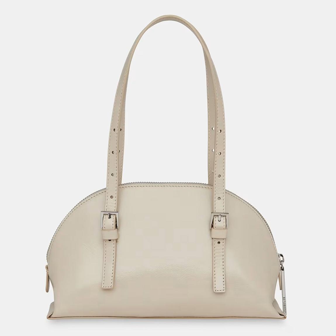 Taupe Hartley Mini Leather Bowling Bag main product photo