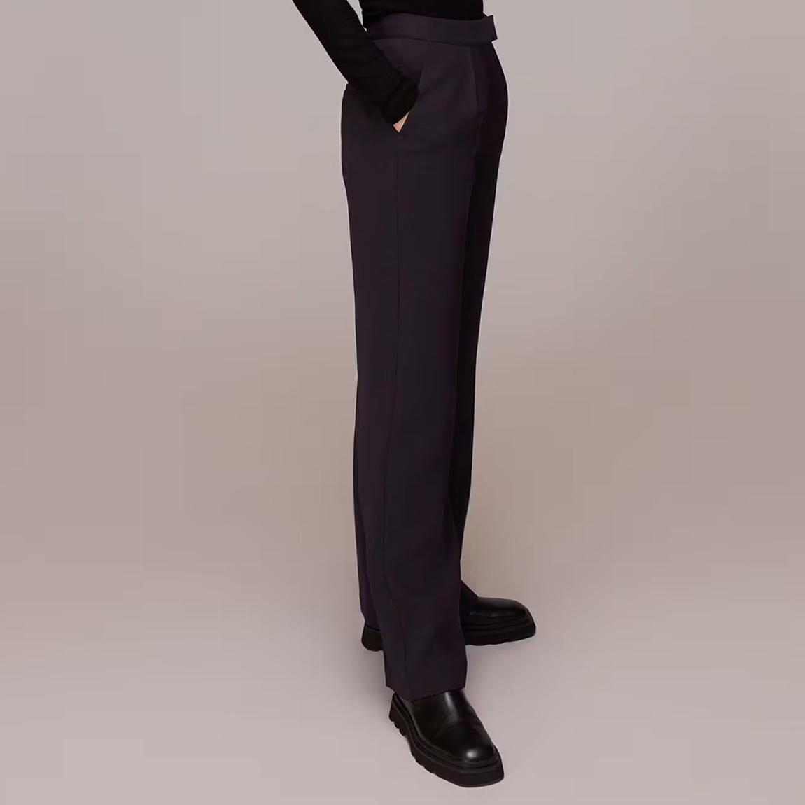 Aubergine Bella Pleated Trousers main product photo