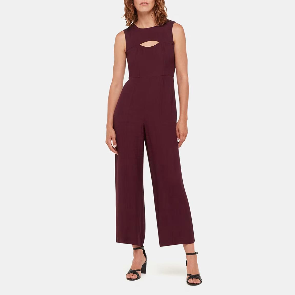 Burgundy Harley Cut Out Jumpsuit main product photo