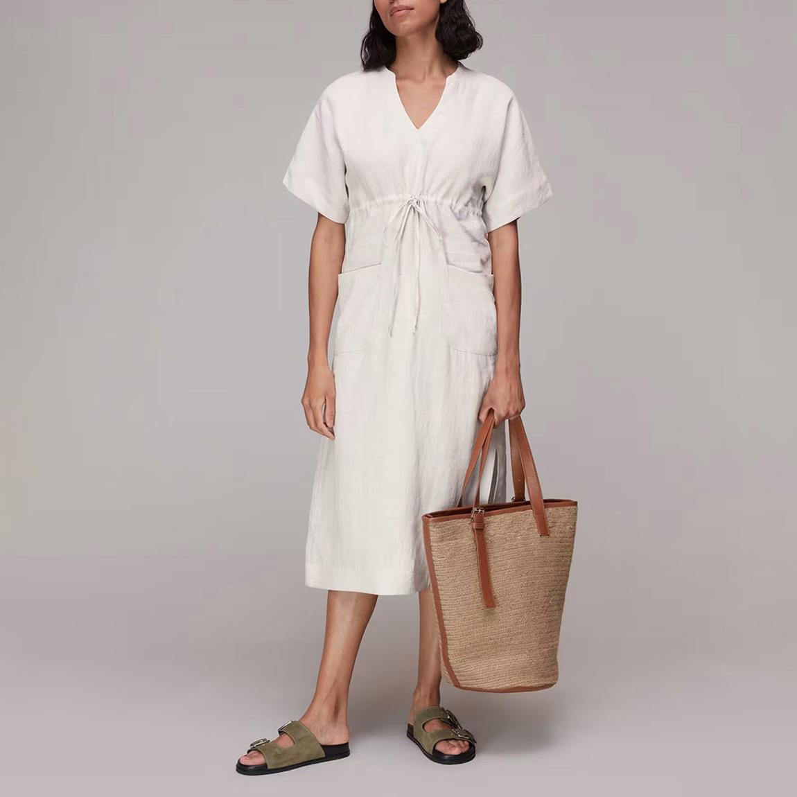 Stone Imogen Linen Midi Dress main product photo