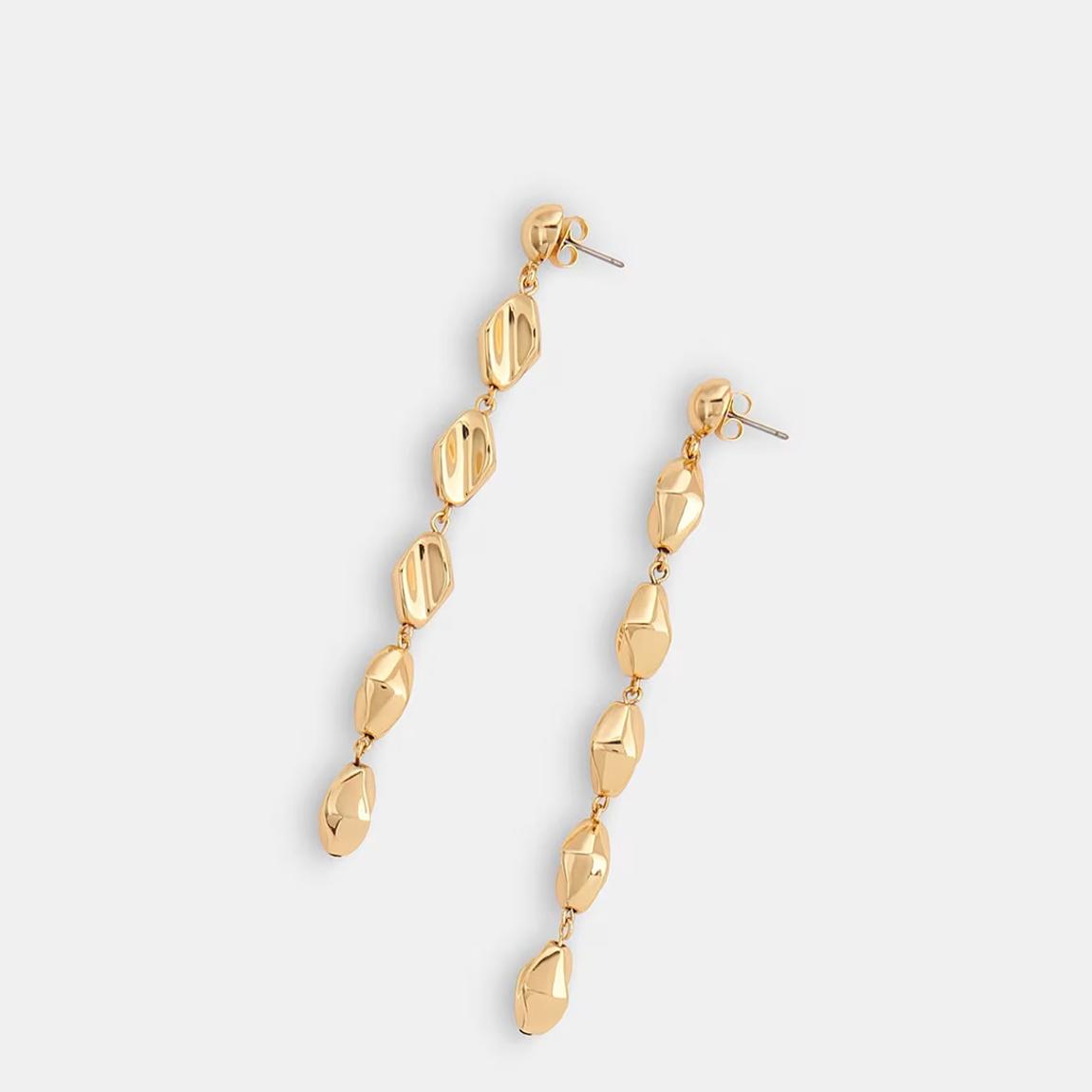 Gold Molten Beaded Earrings main product photo