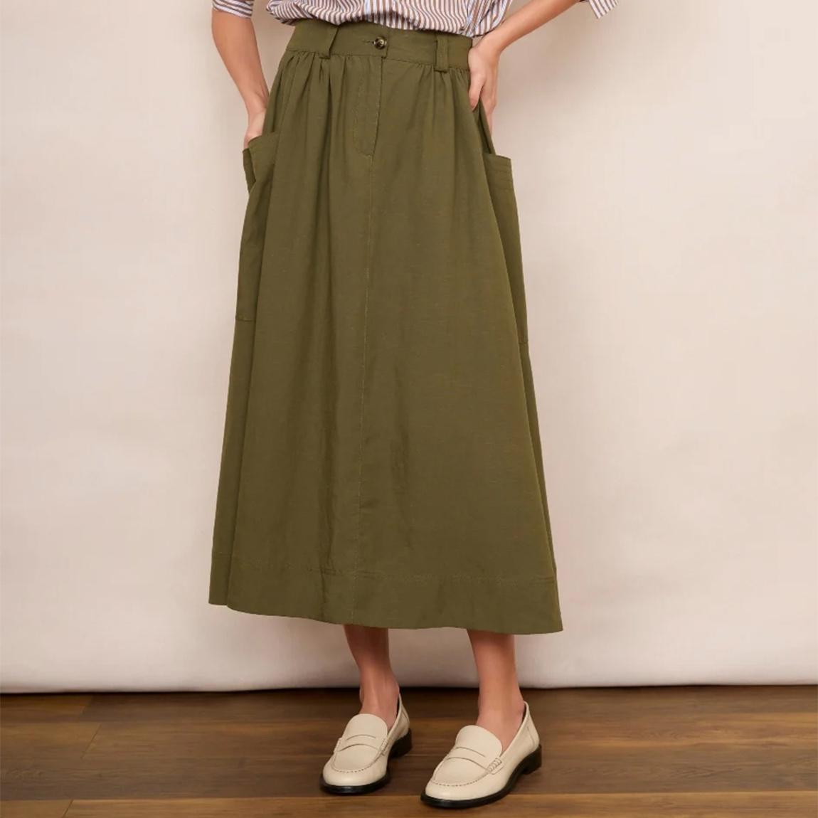 Khaki Lacey Skirt main product photo