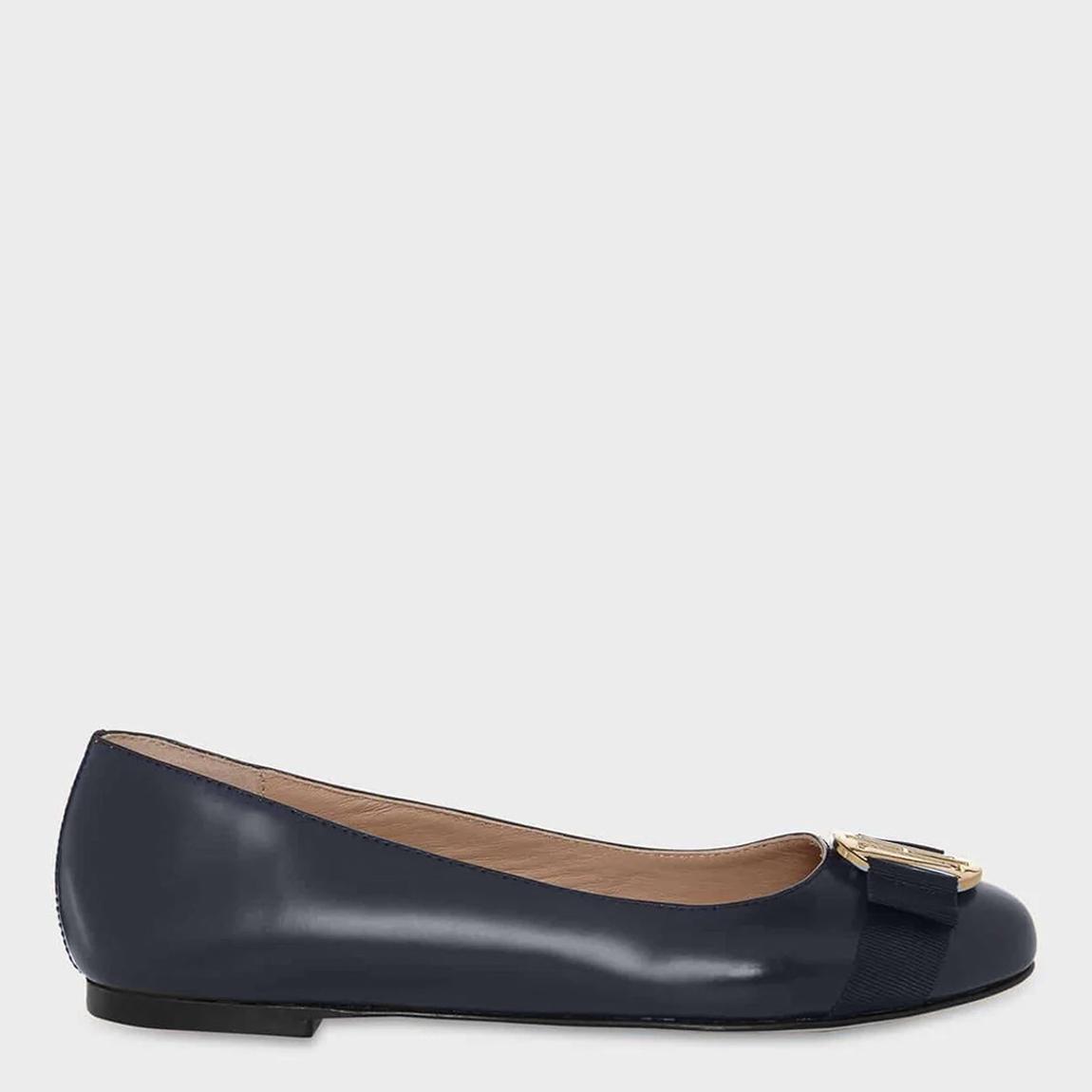 Navy Leather Cristie Ballet Flat main product photo