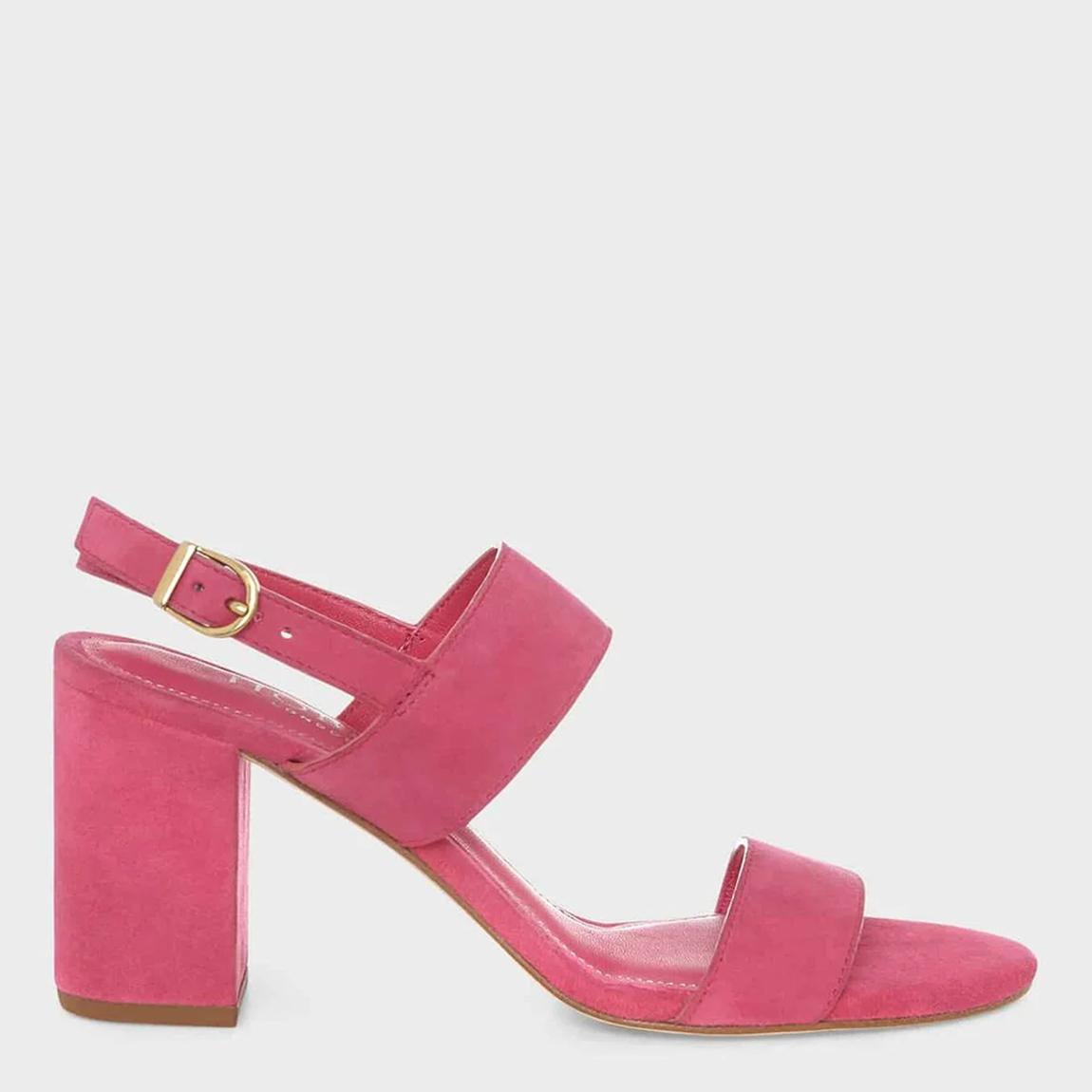 Pink Suede Blake Heeled Sandal main product photo