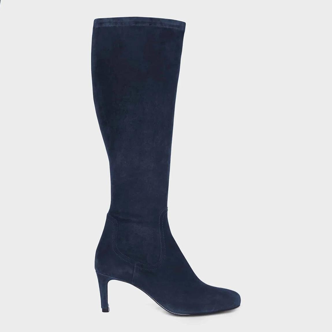 Navy Suede Lizzie Long Boot main product photo