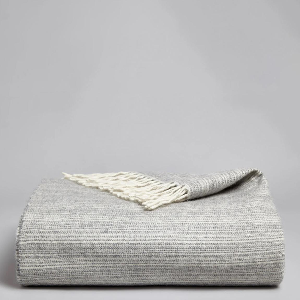 Riki Cashmere Blanket, Grey main product photo