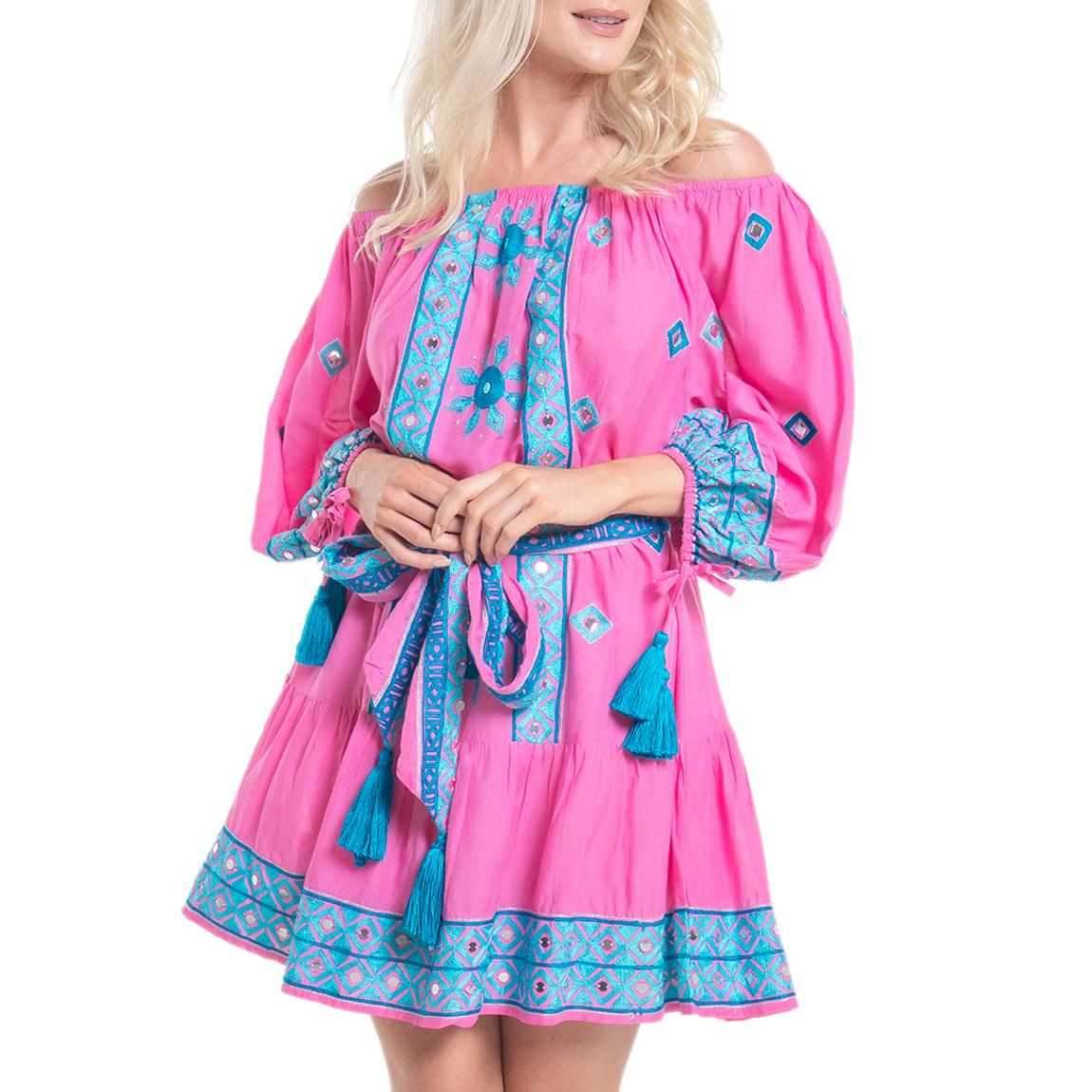 Neon Pink Cali Dress main product photo