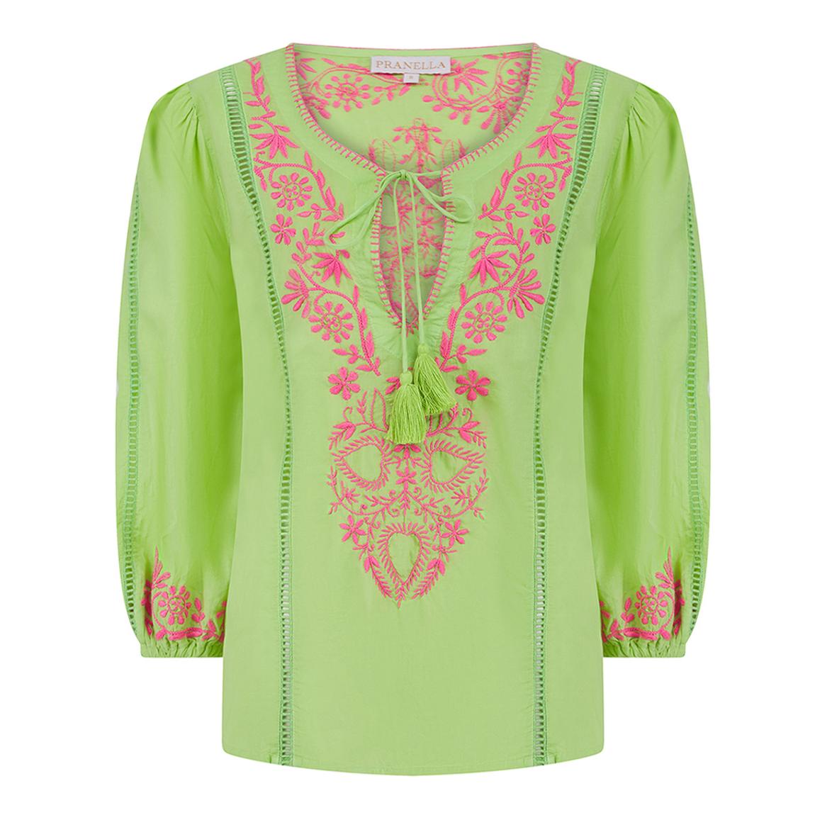 Lime & Neon Pink Camilla Top main product photo