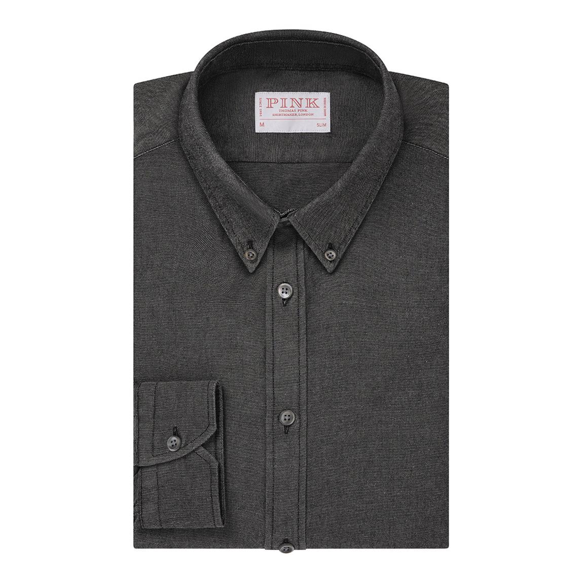 Grey Slim Fit Oxford Cotton Shirt main product photo