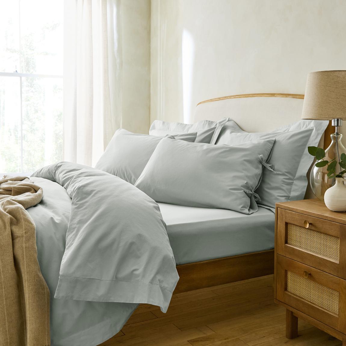 Essential King Fitted Sheet, Mineral Blue main product photo